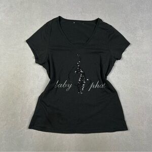 Baby Phat Black Logo Tee Y2K